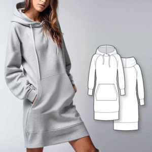 sweatshirt dress sewing pattern knit dress pattern hoodie dress pattern sewing tutorial hoodie sewing pattern fashion pattern