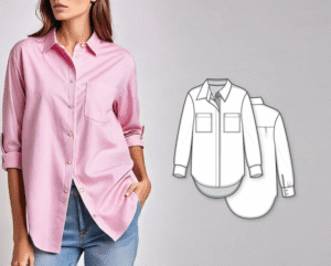 PDF Sewing Pattern For Woman – Woman Shirt Pattern – PDF Shirt Pattern – Button Down Shirt Pattern – Woman Blouse Pattern -Pattern For Woman